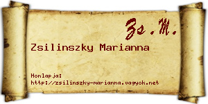 Zsilinszky Marianna névjegykártya